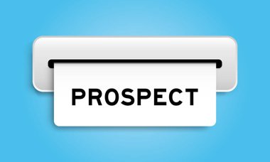 Mavi arkaplandaki makineden kelime beklentisi olan beyaz kupon pankartı