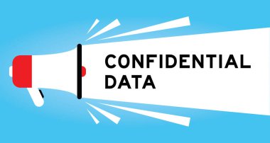 Mavi arkaplanda beyaz afiş ile sözcüğün gizli verisine sahip renk megafonu simgesi