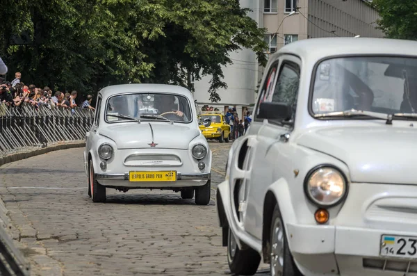 Lviv Ukraine Juin 2018 Vieille Voiture Rétro Soviétique Zaz Parade — Photo