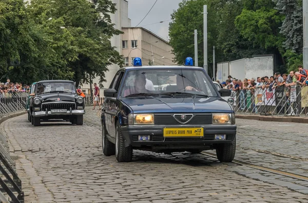 Lwów Ukraina Czerwca 2018 Stary Vintage Policji Samochód Alfa Romeo — Zdjęcie stockowe