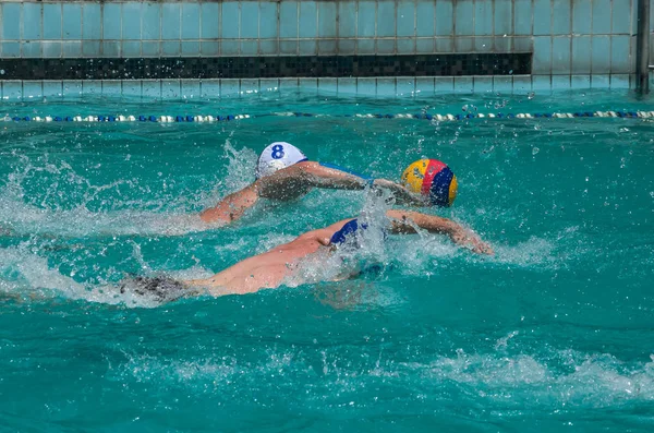 Lviv Oekraïne Juni 2018 Atleten Spelen Het Zwembad Waterpolo — Stockfoto