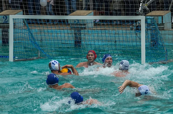 Lviv Ucrânia Junho 2018 Atletas Jogam Piscina Polo Aquático — Fotografia de Stock