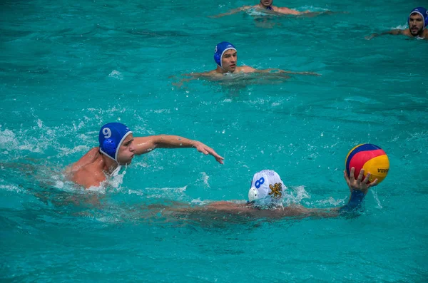 Lviv Ukraine June 2018 Athletes Play Pool Water Polo — Stock Photo, Image