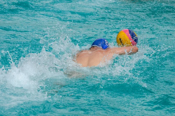 Lviv Oekraïne Juni 2018 Atleten Spelen Het Zwembad Waterpolo — Stockfoto