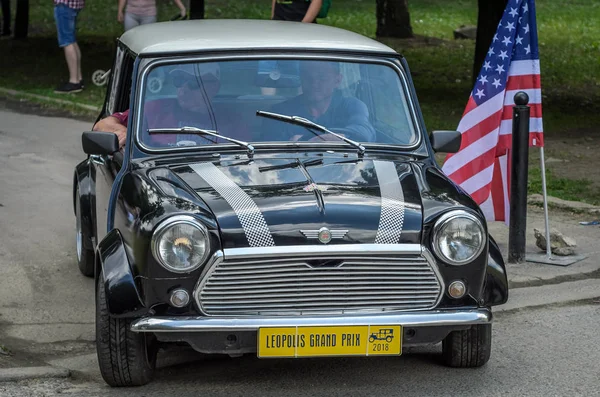 Lviv Ukraine Juin 2018 Ancienne Voiture Rétro Vintage Mini Cooper — Photo