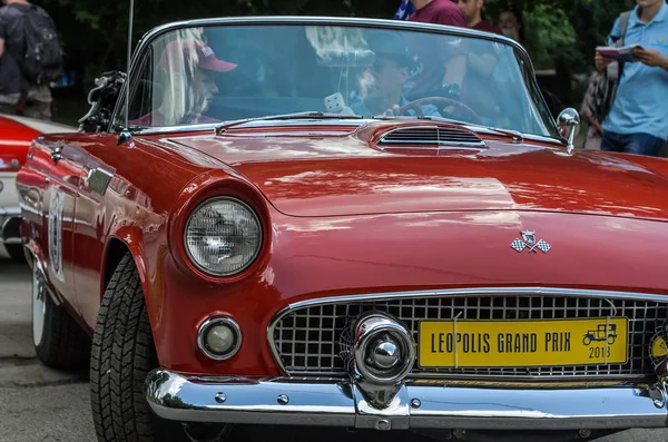 Lviv Ukraine Juin 2018 Vieille Voiture Rétro Rouge Vintage Cabriolet — Photo