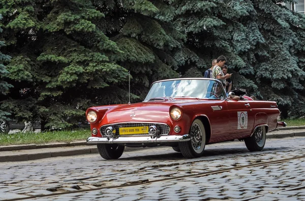 Lviv Ukraine Juin 2018 Vieille Voiture Rétro Rouge Vintage Cabriolet — Photo