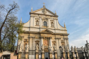 Polonya, Krakow - Kasım 2018: Kilise Aziz Peter ve Paul, Krakow, Polonya
