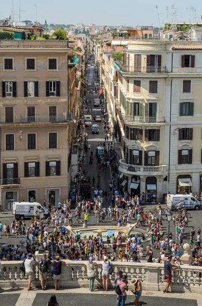 ローマ イタリア 2018年 ローマ イタリアの広場スペインの観光客 — ストック写真