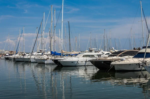 Roma Italy August 2018 Yachts Port Nettuno Sunny Summer Day — Stock Photo, Image