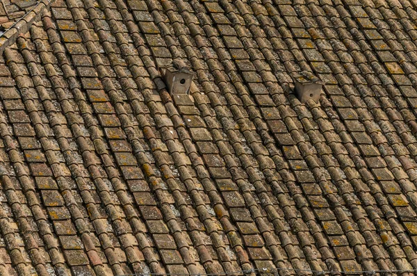 Античная Черепица Крыше Дома — стоковое фото