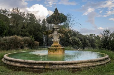 Villa Pamphili'nin Roma, İtalya, eski antik Çeşme