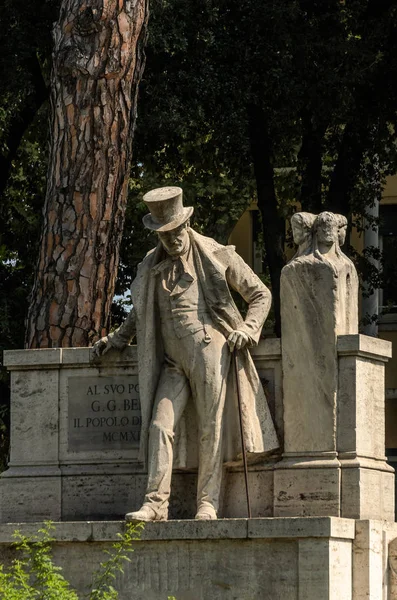 Roma Ιταλία Αύγουστος 2018 Μνημείο Giuseppe Τζοακίνο Belli — Φωτογραφία Αρχείου