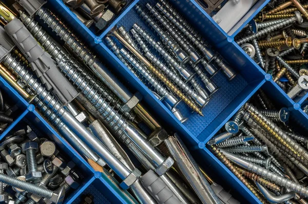 Fasteners Bolts Nuts Organizer — Stock Photo, Image