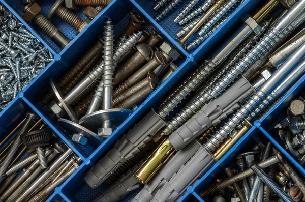 Fasteners Bolts Nuts Organizer — Stock Photo, Image