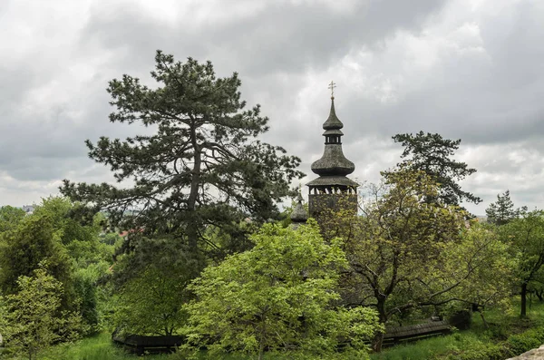 Old Antique Wooden Church Trees — Stock Photo, Image