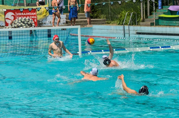 Lviv Ukraine Juin 2019 Athlètes Dans Piscine Jouant Water Polo — Photo