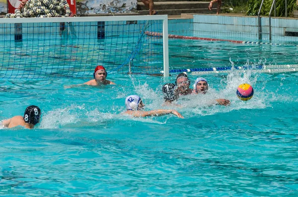 Lviv Ukraine Juin 2019 Athlètes Dans Piscine Jouant Water Polo — Photo