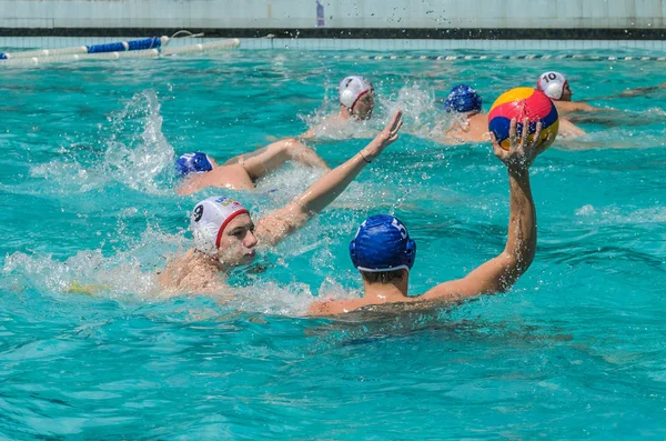 Lviv Oekraïne Juni 2019 Atleten Het Zwembad Spelen Waterpolo — Stockfoto