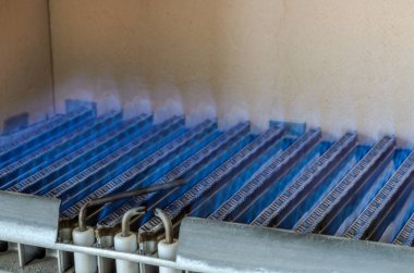 Isıtma kazanında yerli gaz yanıyor