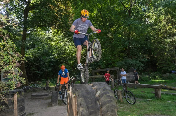 Lviv Ukraine Août 2020 Athlète Est Engagé Dans Trial Cycliste — Photo