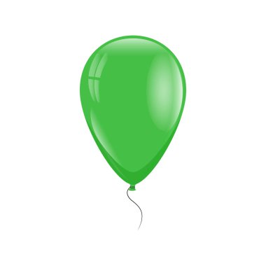 Bir iş parçacığı ile yeşil balon