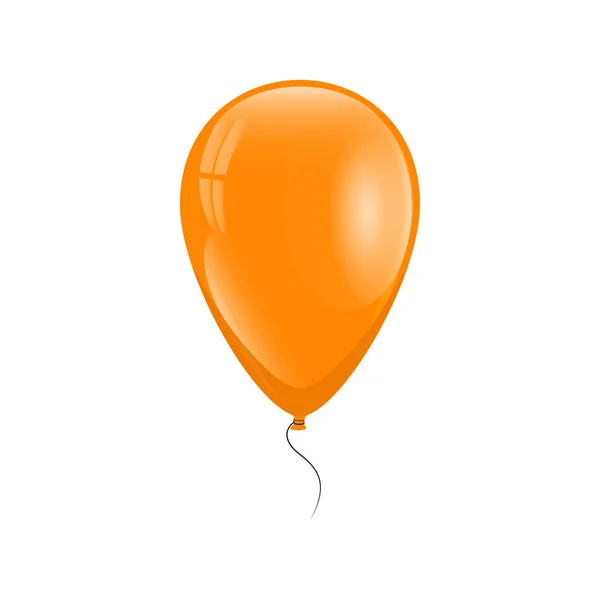 Ballon orange avec un fil — Image vectorielle