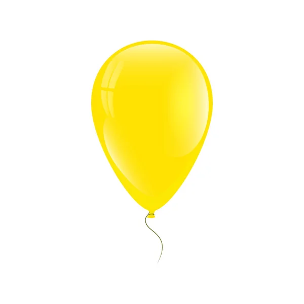 Ballon jaune avec un fil — Image vectorielle