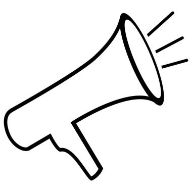 Megafon, promosyon sembolü vektör simgesi konsepti, beyaz arkaplanda izole edilmiş