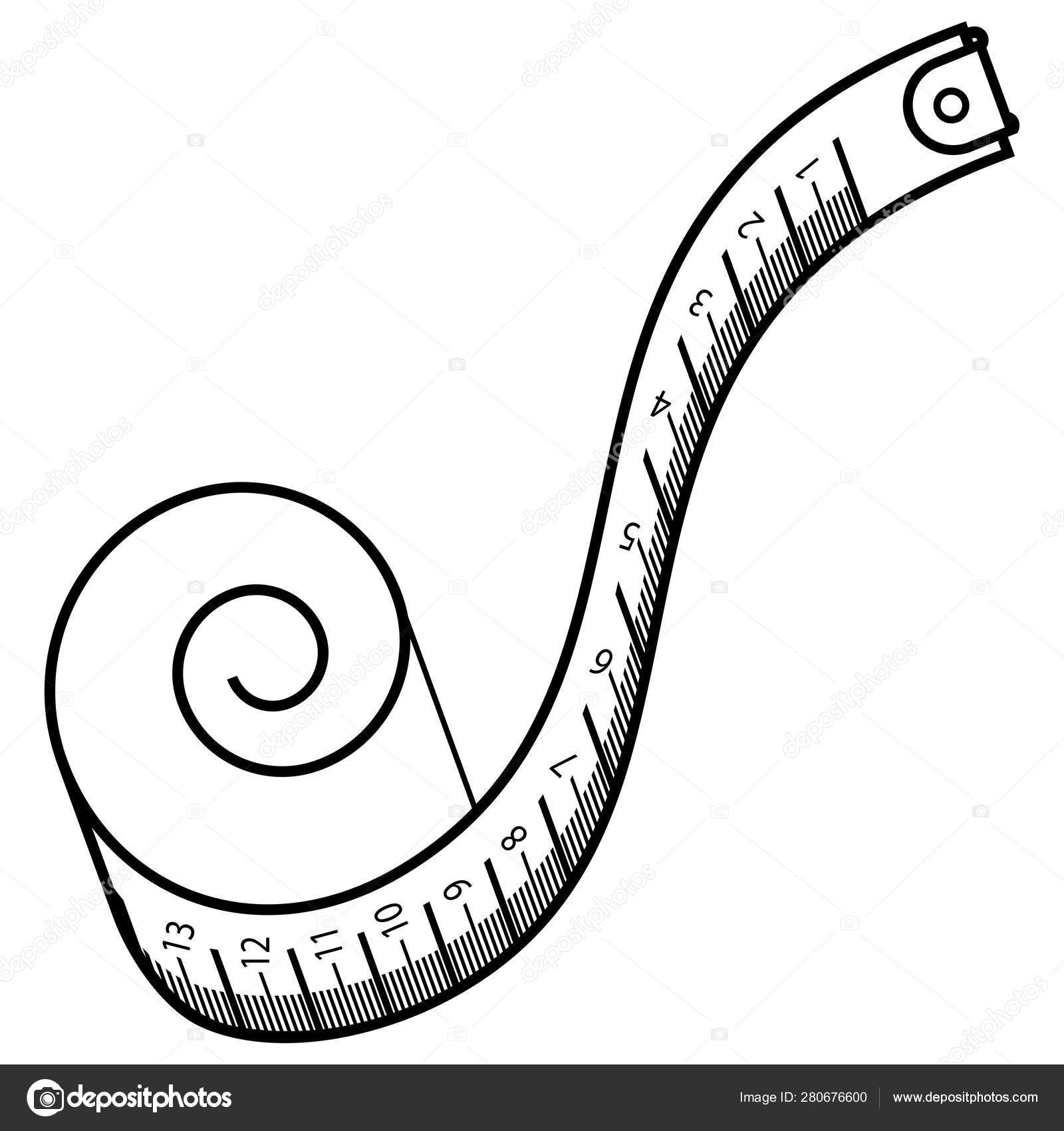 Menjahit Pita Clothmeasure Mengukur Pita Logo Garis Besar Hitam Untuk Desain Situs Web Dan Aplikasi Seluler Ilustrasi Vektor Pada Latar Belakang Putih Stok Vektor C Alexsunset 280676600