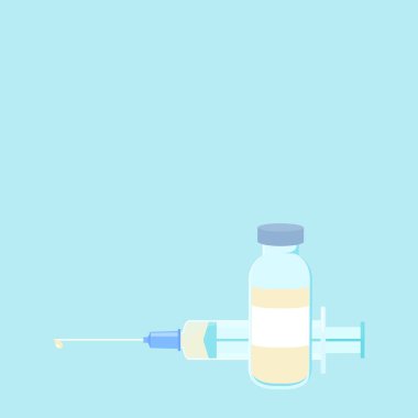 Syringe and vial medical poster clipart
