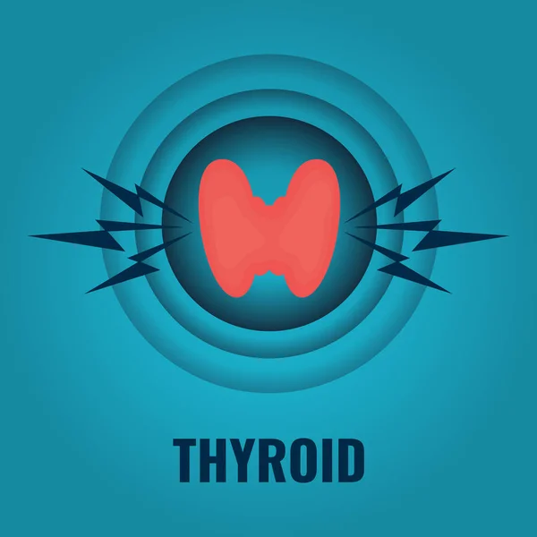 Sköldkörteln i måltavla smärta — Stock vektor