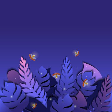 Tropikal yuvarlak şablonu