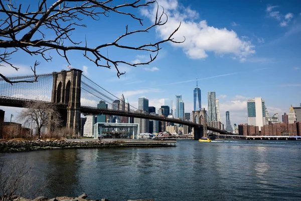Panorama du pont de Brooklyn à New York — Photo