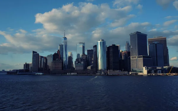 New York City Skyline Avec Des Gratte Ciel Urbains Dessus — Photo