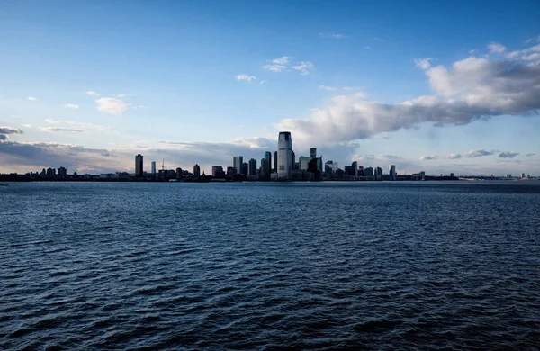 Skyline Nueva York Con Rascacielos Urbanos Sobre Río Hudson Manhattan — Foto de Stock