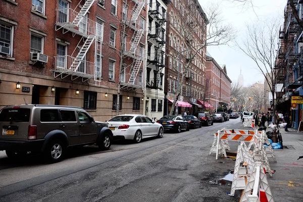 Greenwich Village vista de la calle en la ciudad de Nueva York — Foto de Stock