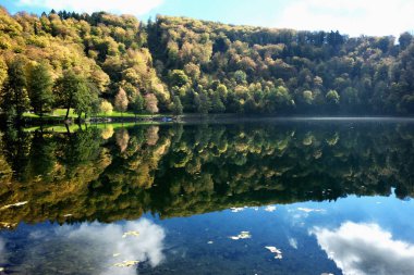 Gemunder Maar volkanik lakegemunder Maar volkanik krater gölü Almanya