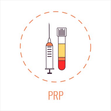 PRP tıbbi inforgaphic tasarımında çizgi stili