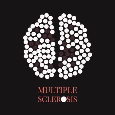 Beyni haplardan yapılmış çoklu skleroz posteri.