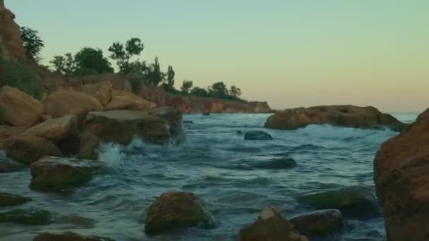 Slunečné Pobřeží Černého Moře Kameny — Stock video