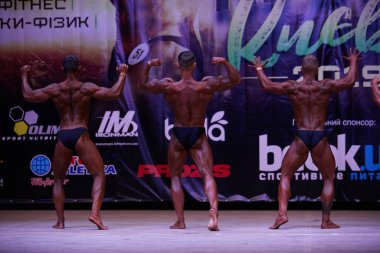 7 Nisan 2019 'da Kiev Politeknik Enstitüsü' ndeki Kiev City vücut geliştirme kupasındaki erkekler performansı