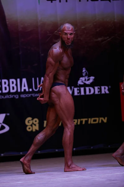 Mænds Ydeevne Kiev City Bodybuilding Cup Lokaler Kiev Polytechnic Institute - Stock-foto