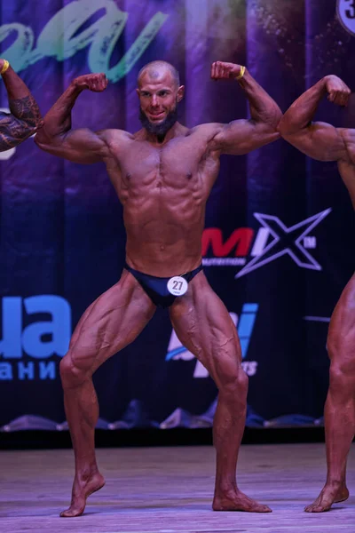 Auftritt Der Männer Beim Bodybuilding Cup Der Stadt Kiew Den — Stockfoto