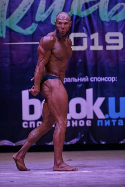 Desempenho Masculino Copa Musculação Cidade Kiev Nas Instalações Instituto Politécnico — Fotografia de Stock