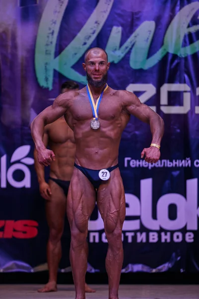 Men Performance Rewarding Kiev City Bodybuilding Cup Premises Kiev Polytechnic — Stock Photo, Image