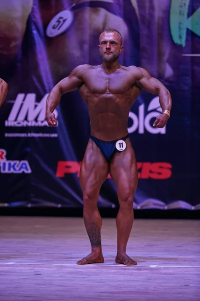 Auftritt Der Männer Beim Bodybuilding Cup Der Stadt Kiew Den — Stockfoto