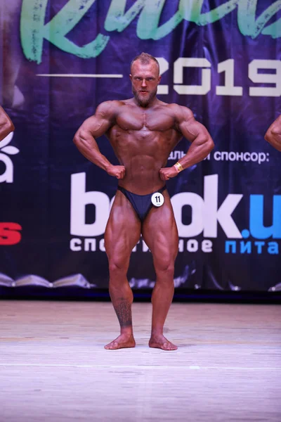 Auftritt Der Männer Beim Bodybuilding Cup Der Stadt Kiew Den — Stockfoto