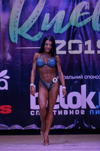 Desempenho Feminino Copa Musculação Cidade Kiev Nas Instalações Instituto Politécnico — Fotografia de Stock