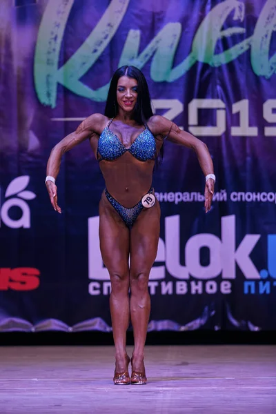 Desempenho Feminino Copa Musculação Cidade Kiev Nas Instalações Instituto Politécnico — Fotografia de Stock